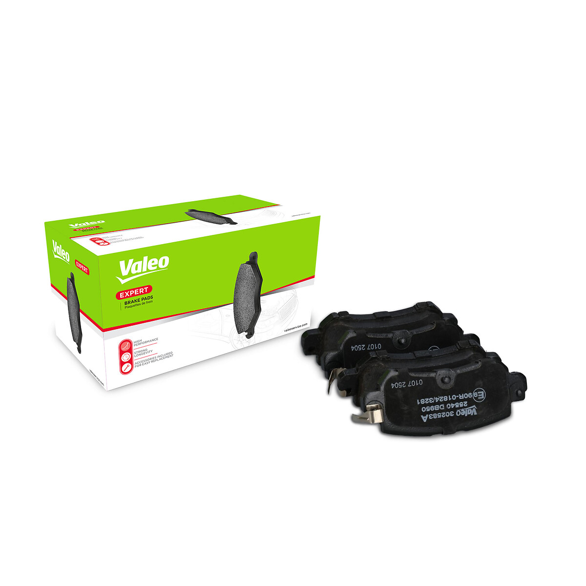 Jeu de 4 plaquettes de frein VALEO ref. 302583A